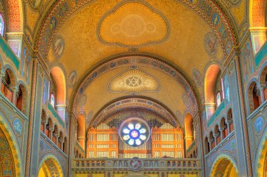 Szeged, Hungary - February 2020: Interior of the Cathedral