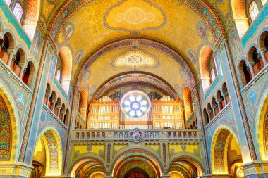 Szeged, Hungary - February 2020: Interior of the Cathedral