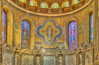 Szeged, Hungary - February 2020: Interior of the Cathedral