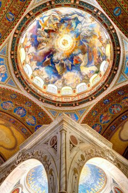 Szeged, Hungary - February 2020: Interior of the Cathedral