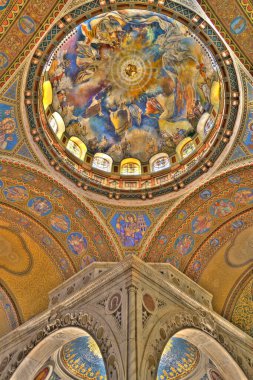 Szeged, Hungary - February 2020: Interior of the Cathedral