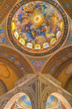 Szeged, Hungary - February 2020: Interior of the Cathedral