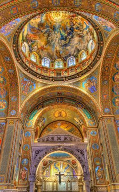 Szeged, Hungary - February 2020: Interior of the Cathedral