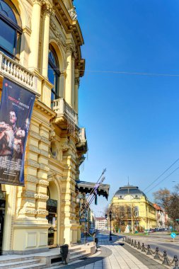 Szeged, Hungary - March 2021: Historical center in sunny weather, HDR Image