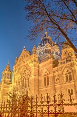 Szeged Synagogue by night, HDR Image