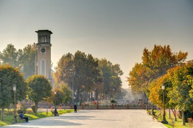 Tashkent, Uzbekistan - October 2019 : City center in autumn