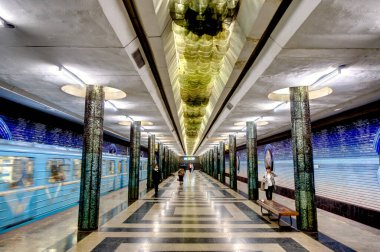 Tashkent, Uzbekistan - October 2019 : City center in autumn