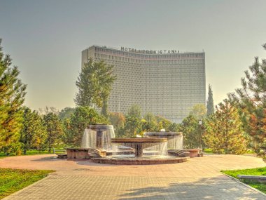 Tashkent, Uzbekistan - October 2019 : City center in autumn