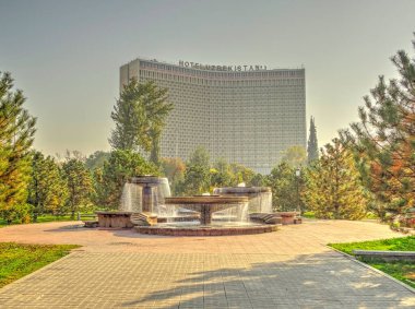 Tashkent, Uzbekistan - October 2019 : City center in autumn