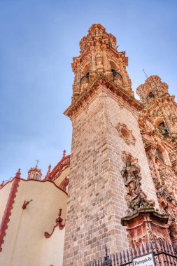 Taxco, Guerrero, Mexico - January 2022 : Historical center landmarks in sunny weather