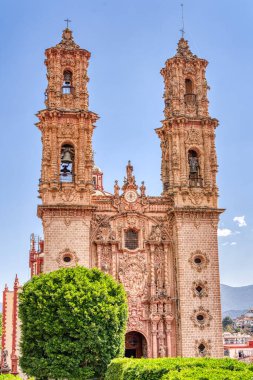 Taxco, Guerrero, Mexico - January 2022 : Historical center landmarks in sunny weather