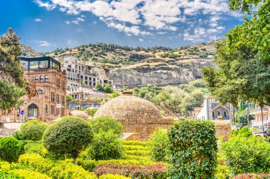 Tbilisi, Georgia - July 2021 : Historical center in sunny weather