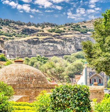 Tbilisi, Georgia - July 2021 : Historical center in sunny weather