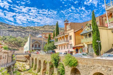 Tbilisi, Georgia - July 2021 : Historical center in sunny weather