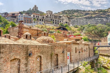 Tbilisi, Georgia - July 2021 : Historical center in sunny weather
