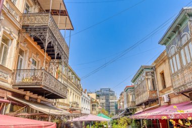 Tbilisi, Georgia - July 2021 : Historical center in sunny weather