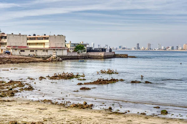 Mazatlan, Mexico - January 2022 : Cerritos beach in sunny weather,