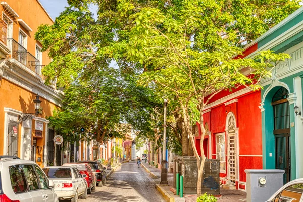 Mazatlan, Sinaloa, Mexico - January 2022 : Historical center in sunny weather