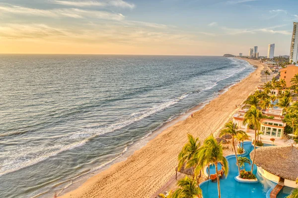 Mazatlan, Mexico - January 2022 : Cerritos beach in sunny weather