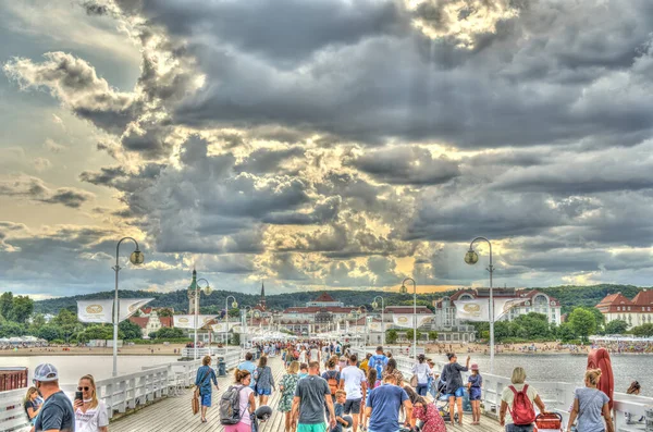 Sopot Poland July 2021 Seaside Resort Summertime — 스톡 사진