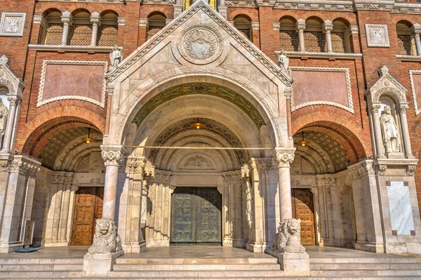 Szeged Hungary February 2021 Cathedral Square Wintertime Hdr Image — Stock Fotó