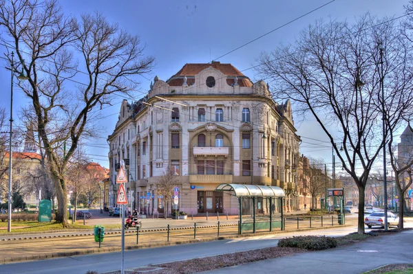 Szeged Hungary February 2021 Historical Center Sunny Weather — Stok fotoğraf