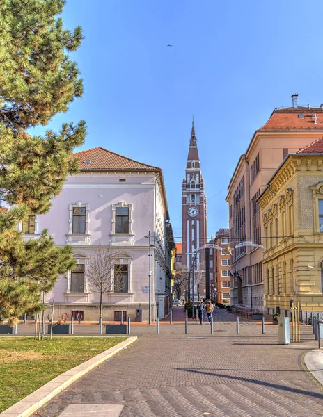 Szeged Hungary February 2021 Historical Center Sunny Weather —  Fotos de Stock