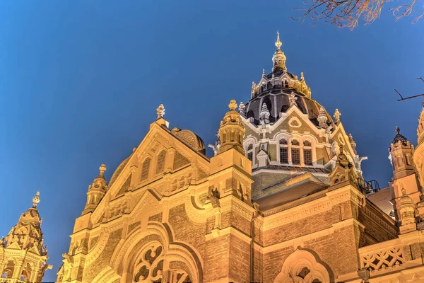 Szeged Synagogue Night Hdr Image — Stockfoto