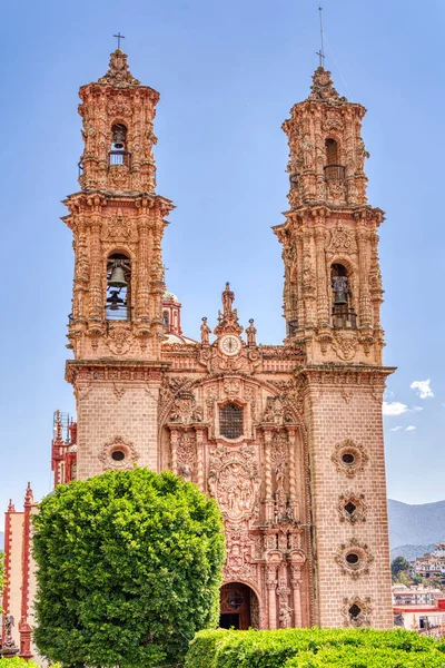 Taxco, Guerrero, Mexico - January 2022 : Historical center landmarks in sunny weather