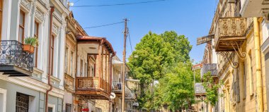 Tbilisi, Georgia - July 2021 : Historical center in sunny weather