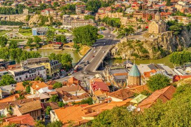 Tbilisi, Georgia - July 2021 : Historical center in sunny weather