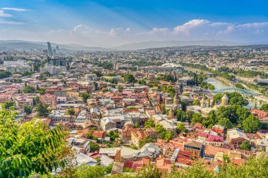 Tbilisi, Georgia - July 2021 : Historical center in sunny weather