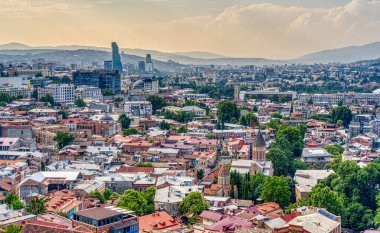 Tbilisi, Georgia - July 2021 : Historical center in sunny weather