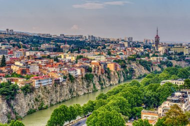 Tbilisi, Georgia - July 2021 : Historical center in sunny weather