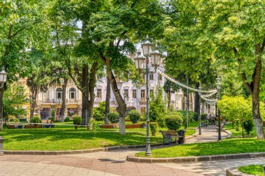 Tbilisi, Georgia - July 2021 : Historical center in sunny weather