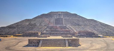 Teotihuacan, Mexico - February 2017 : Historical precolonial site in sunny weather