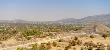 Teotihuacan, Mexico - February 2017 : Historical precolonial site in sunny weather
