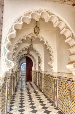 Tetouan, Morocco - January 2020 : Colonial center of the city at wintertime