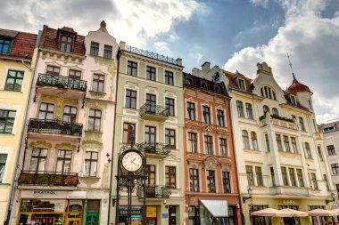 Torun, Poland - August 2021: Beautiful view on the Historical center of the city in summertime