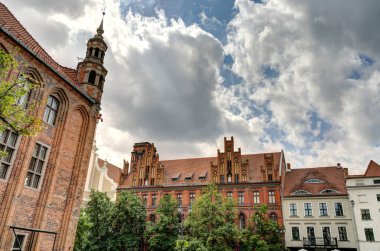 Torun, Poland - August 2021: Beautiful view on the Historical center of the city in summertime