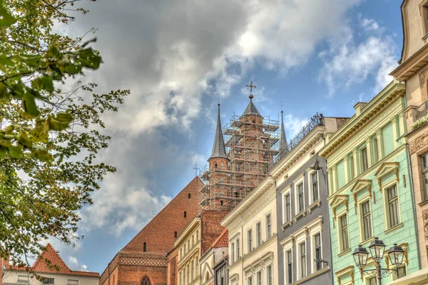 Торунь Польша Август 2021 Года Прекрасный Вид Исторический Центр Города — стоковое фото
