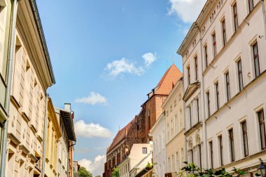 Torun, Poland - August 2021: Beautiful view on the Historical center of the city in summertime
