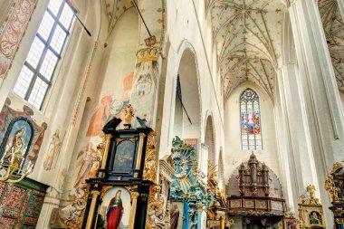 Torun, Poland - August 2021: Beautiful view on the Historical center of the city in summertime