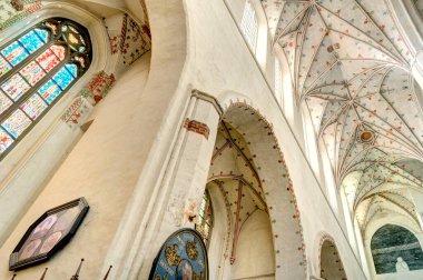 Torun, Poland - July 2021: Interior of the St John Cathedral 