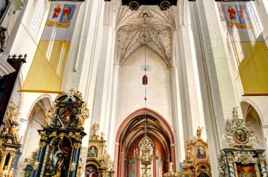 Torun, Poland - July 2021: Interior of the St John Cathedral 