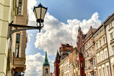 Torun, Poland - August 2021: Beautiful view on the Historical center of the city in summertime