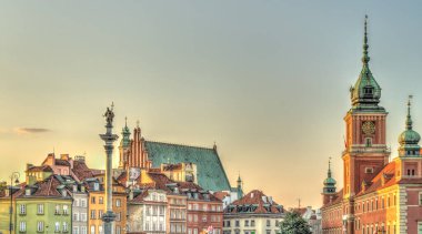 Warsaw, Poland - August 2021 : Nowy Swiat Street at dusk