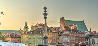 Warsaw, Poland - August 2021 : Nowy Swiat Street at dusk