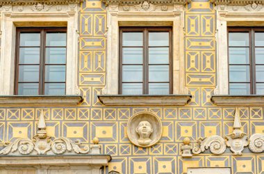 Warsaw, Poland - August 2021: View on the old town in cloudy weather