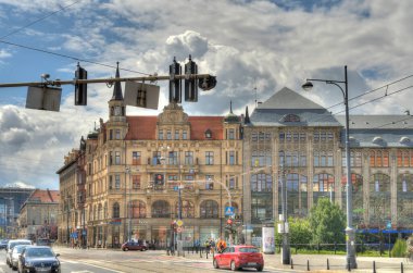 Wroclaw, Poland - August 2021: Beautiful view on the historical center on the city in summer day